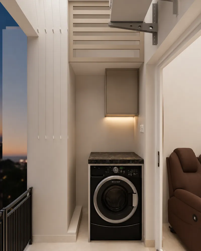 Balcony 2 — 1 BHK Flat Interiors