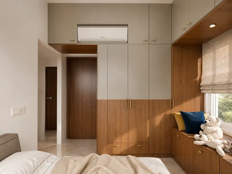 Bedroom 1 — 1 BHK Flat Interiors