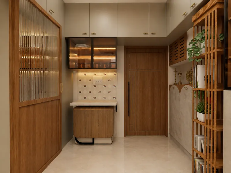 Dining — Evening — 1 BHK Flat Interiors
