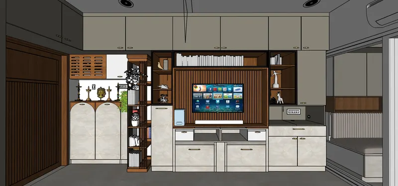 1 BHK Flat Interiors — Residential interior design in Chennai