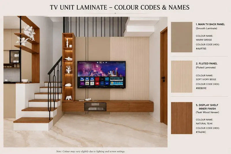 TV Unit — 3 BHK Residential House
